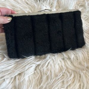 NWT XOXO Faux Fur Clutch